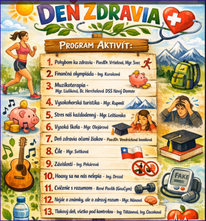 Deň zdravia na Obchodnej akadémii – priestor na vydýchnutie, pohyb a inšpiráciu