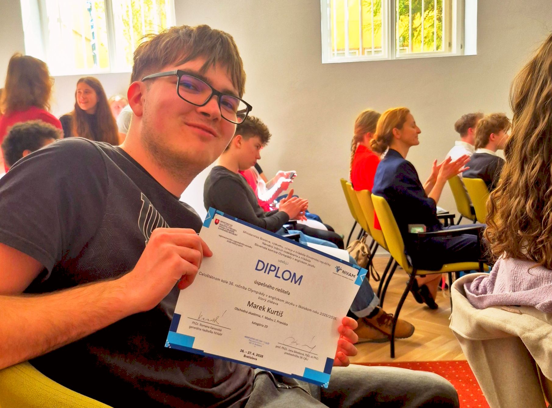 Náš Marek medzi najlepšími na Slovensku v angličtine