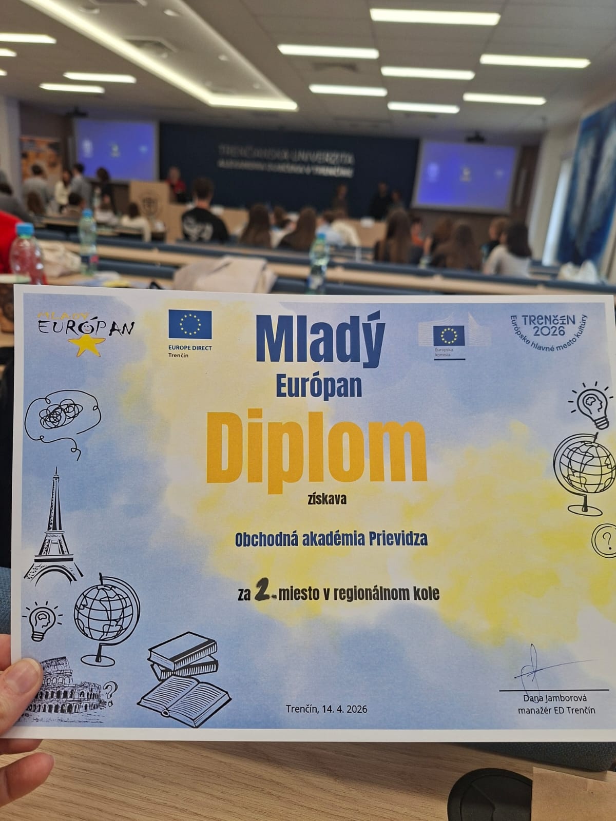 Skvelý úspech našich študentov v súťaži Mladý Európan 2026